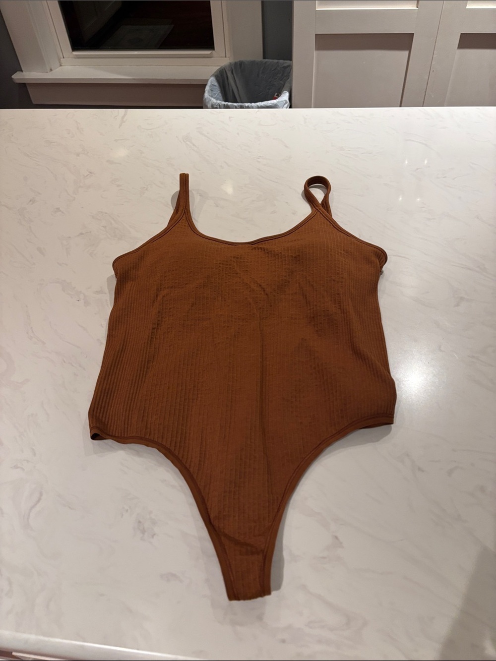 Lululemon Ribbed Rust Bodysuit - Picture 1 of 4